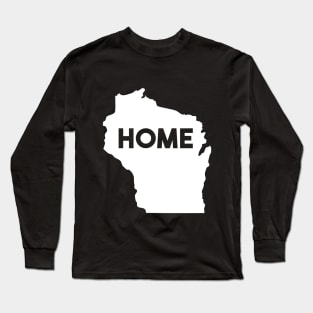 Wisconsin Is My Home Design. Graphic Wisconsin Long Sleeve T-Shirt